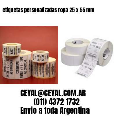 etiquetas personalizadas ropa 25 x 55 mm