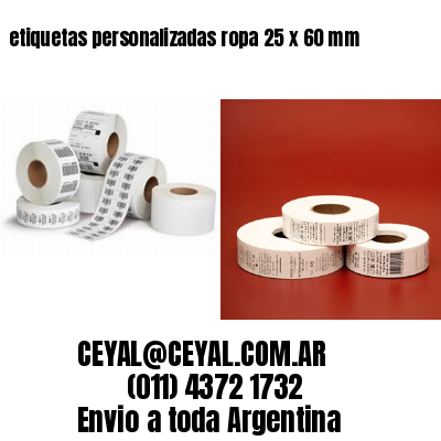 etiquetas personalizadas ropa 25 x 60 mm