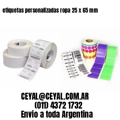 etiquetas personalizadas ropa 25 x 65 mm