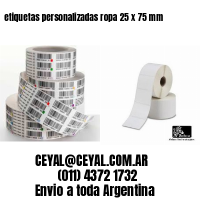 etiquetas personalizadas ropa 25 x 75 mm