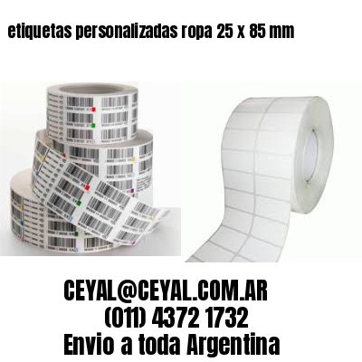 etiquetas personalizadas ropa 25 x 85 mm