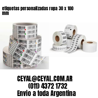 etiquetas personalizadas ropa 30 x 100 mm