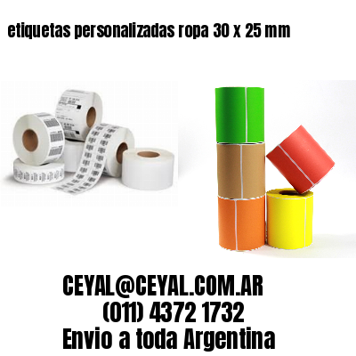 etiquetas personalizadas ropa 30 x 25 mm