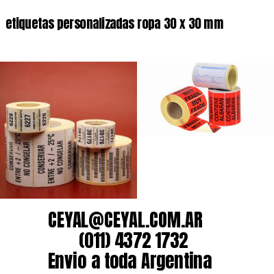 etiquetas personalizadas ropa 30 x 30 mm