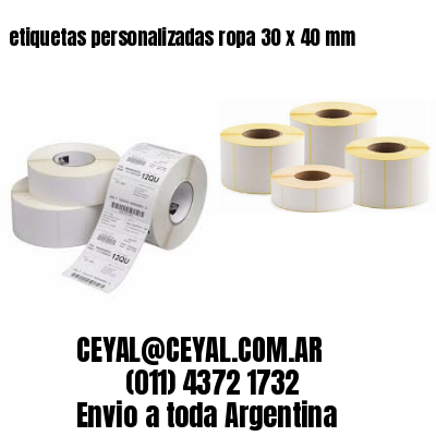 etiquetas personalizadas ropa 30 x 40 mm