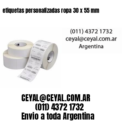 etiquetas personalizadas ropa 30 x 55 mm
