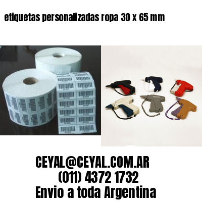 etiquetas personalizadas ropa 30 x 65 mm