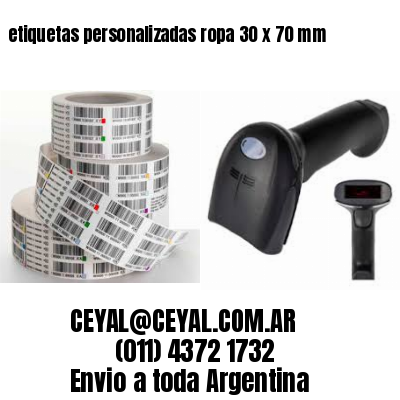 etiquetas personalizadas ropa 30 x 70 mm