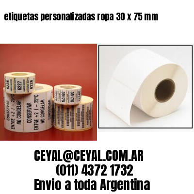 etiquetas personalizadas ropa 30 x 75 mm