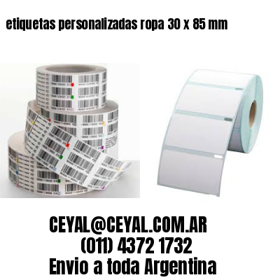 etiquetas personalizadas ropa 30 x 85 mm