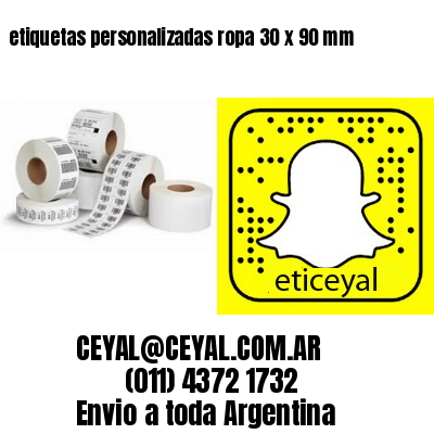 etiquetas personalizadas ropa 30 x 90 mm