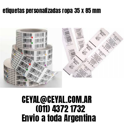 etiquetas personalizadas ropa 35 x 85 mm