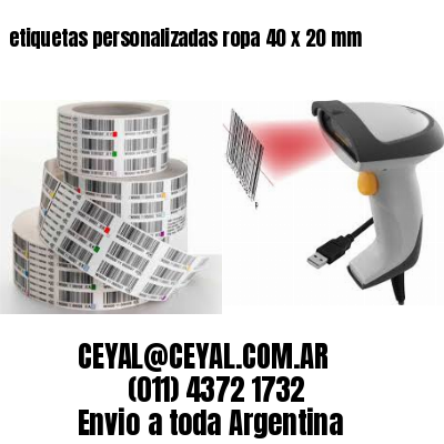 etiquetas personalizadas ropa 40 x 20 mm