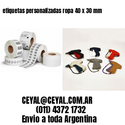 etiquetas personalizadas ropa 40 x 30 mm