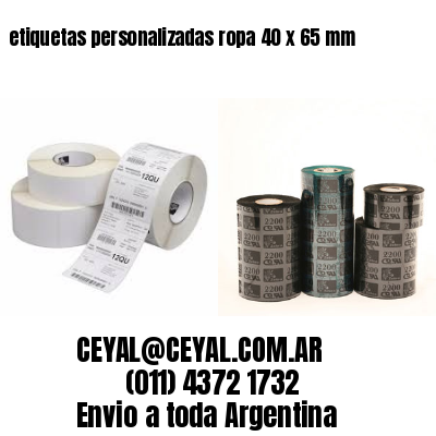 etiquetas personalizadas ropa 40 x 65 mm
