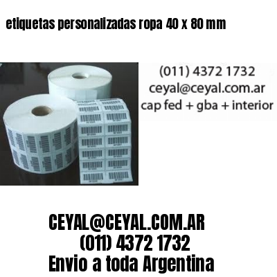 etiquetas personalizadas ropa 40 x 80 mm
