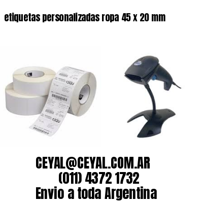 etiquetas personalizadas ropa 45 x 20 mm