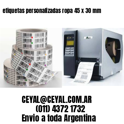 etiquetas personalizadas ropa 45 x 30 mm