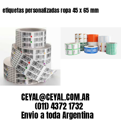 etiquetas personalizadas ropa 45 x 65 mm