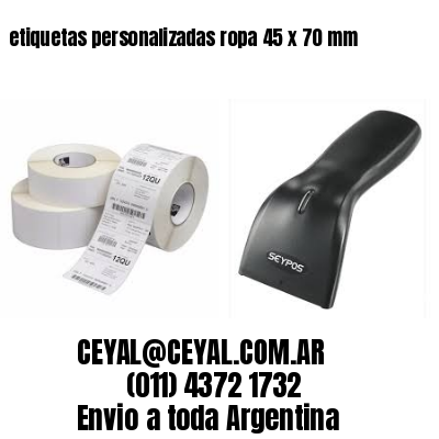 etiquetas personalizadas ropa 45 x 70 mm