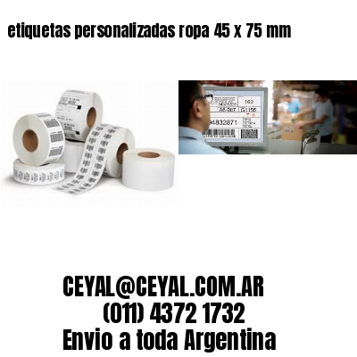 etiquetas personalizadas ropa 45 x 75 mm