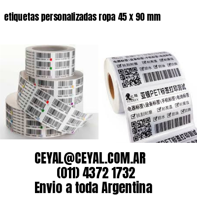 etiquetas personalizadas ropa 45 x 90 mm