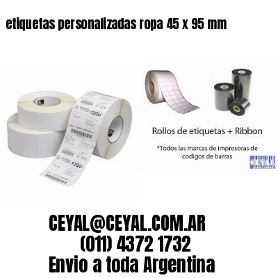 etiquetas personalizadas ropa 45 x 95 mm