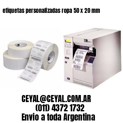 etiquetas personalizadas ropa 50 x 20 mm