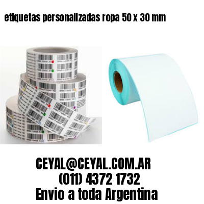 etiquetas personalizadas ropa 50 x 30 mm
