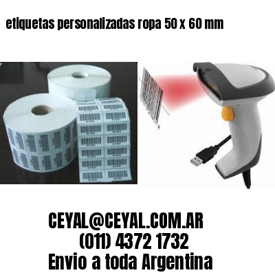 etiquetas personalizadas ropa 50 x 60 mm
