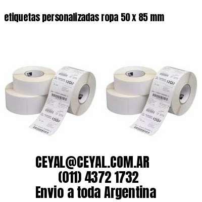 etiquetas personalizadas ropa 50 x 85 mm