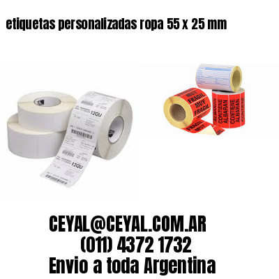 etiquetas personalizadas ropa 55 x 25 mm