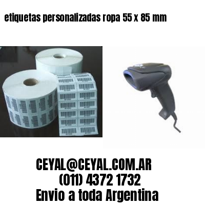 etiquetas personalizadas ropa 55 x 85 mm