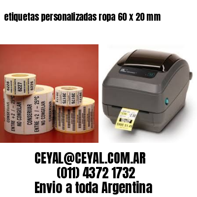 etiquetas personalizadas ropa 60 x 20 mm