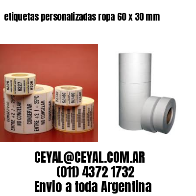 etiquetas personalizadas ropa 60 x 30 mm