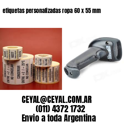 etiquetas personalizadas ropa 60 x 55 mm