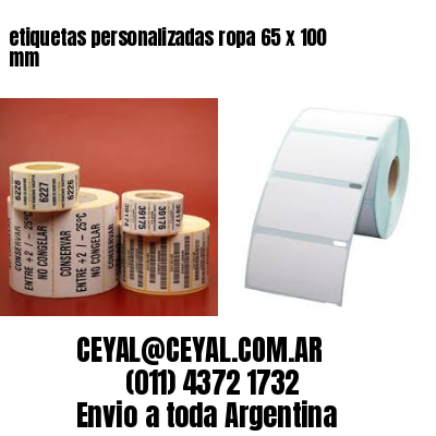 etiquetas personalizadas ropa 65 x 100 mm