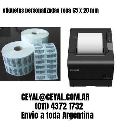 etiquetas personalizadas ropa 65 x 20 mm
