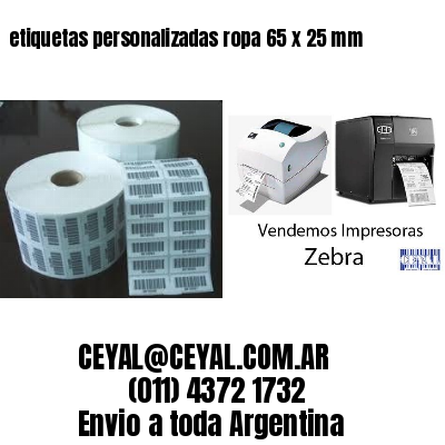 etiquetas personalizadas ropa 65 x 25 mm