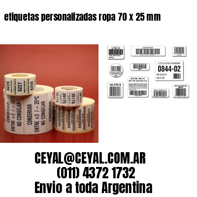 etiquetas personalizadas ropa 70 x 25 mm