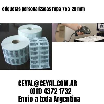 etiquetas personalizadas ropa 75 x 20 mm