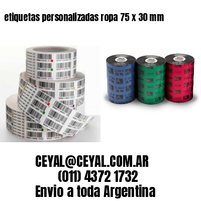 etiquetas personalizadas ropa 75 x 30 mm