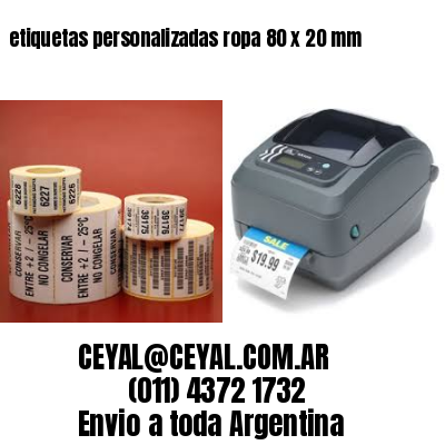 etiquetas personalizadas ropa 80 x 20 mm