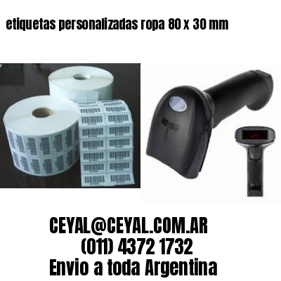 etiquetas personalizadas ropa 80 x 30 mm