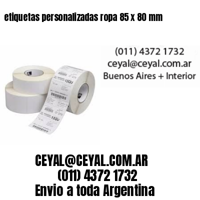 etiquetas personalizadas ropa 85 x 80 mm