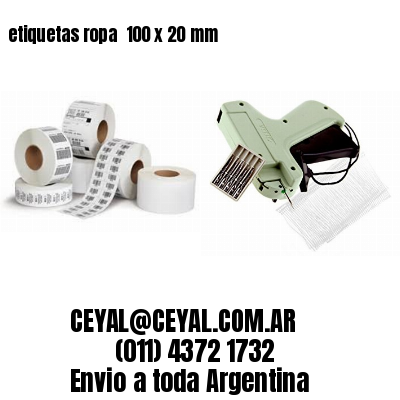 etiquetas ropa  100 x 20 mm
