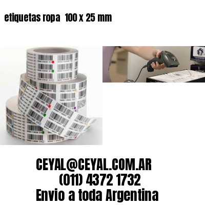 etiquetas ropa  100 x 25 mm