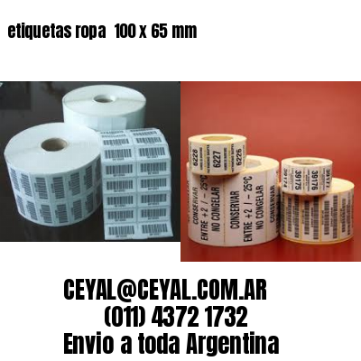 etiquetas ropa  100 x 65 mm