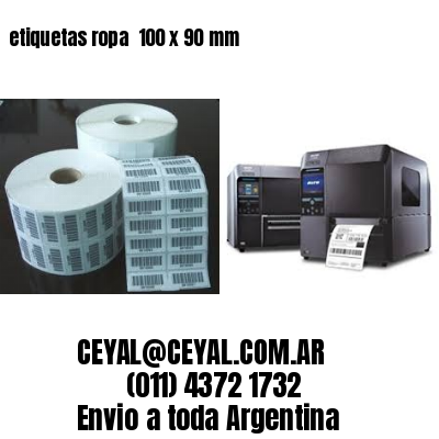 etiquetas ropa  100 x 90 mm