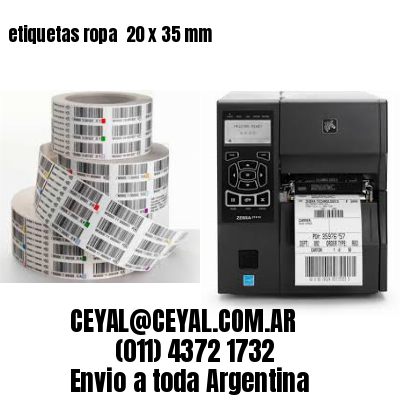 etiquetas ropa  20 x 35 mm